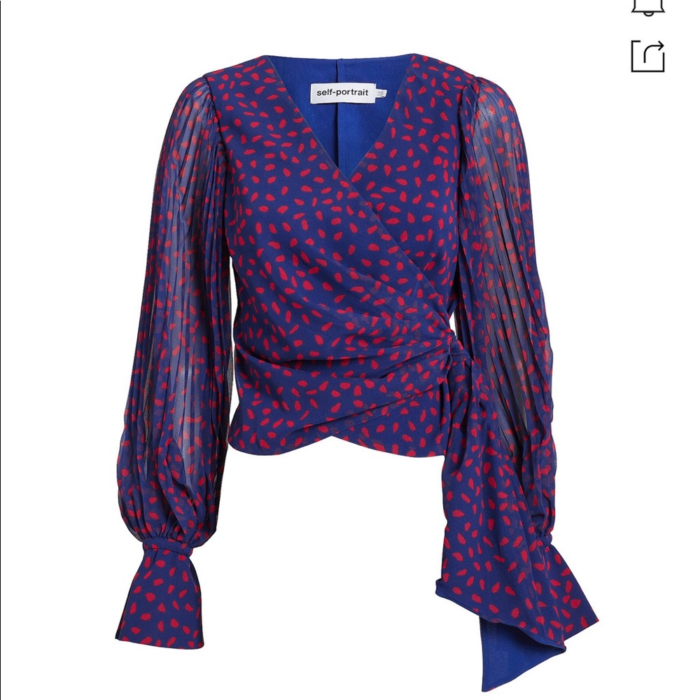 Self portrait Wrap Top Blouse